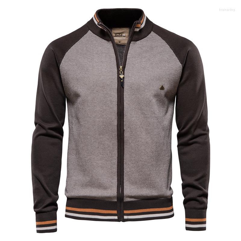 

Men's Sweaters Spring Autumn Men's Cardigans Solid Color Knitted For Male Casual Tops High QualityMen's, Black
