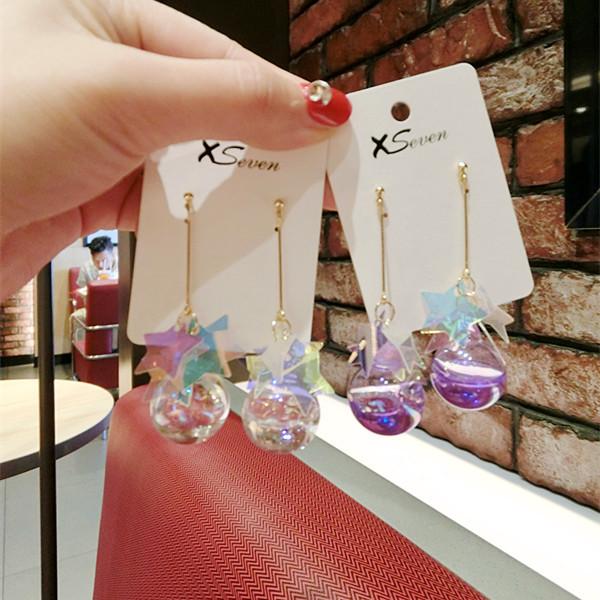 

Dangle & Chandelier I-Remiel Fashion Crystal Bridal Tassel Star Drop Earrings Long Cubic Zirconia Earring For Women JewelryDangle