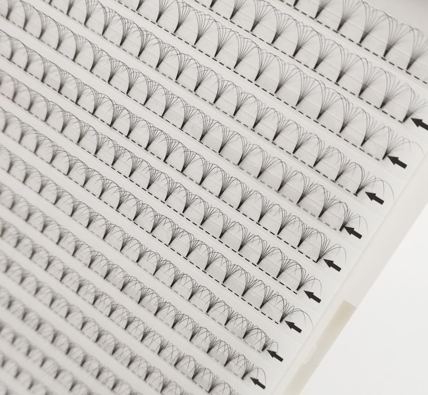 

False Eyelashes Fans Russian Volume Extension Short Stem Root Tape Pre Made C/D Curl Mink Lash Eyelash Individual ExtensionsFalse