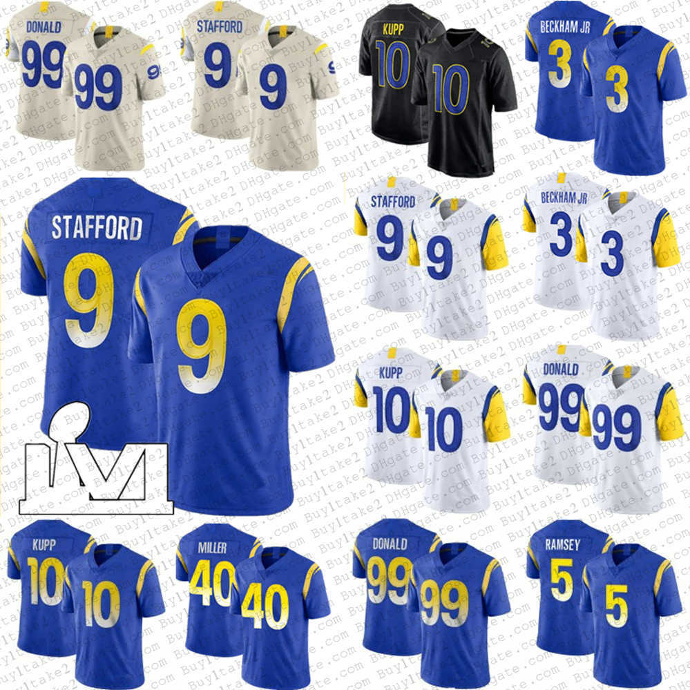 

9 Matthew Stafford 10 99 Aaron Donald Cooper Kupper Los''Angeles''Rams''football Jerseys 3 Odell Beckham''nfl''Jersey, Mens