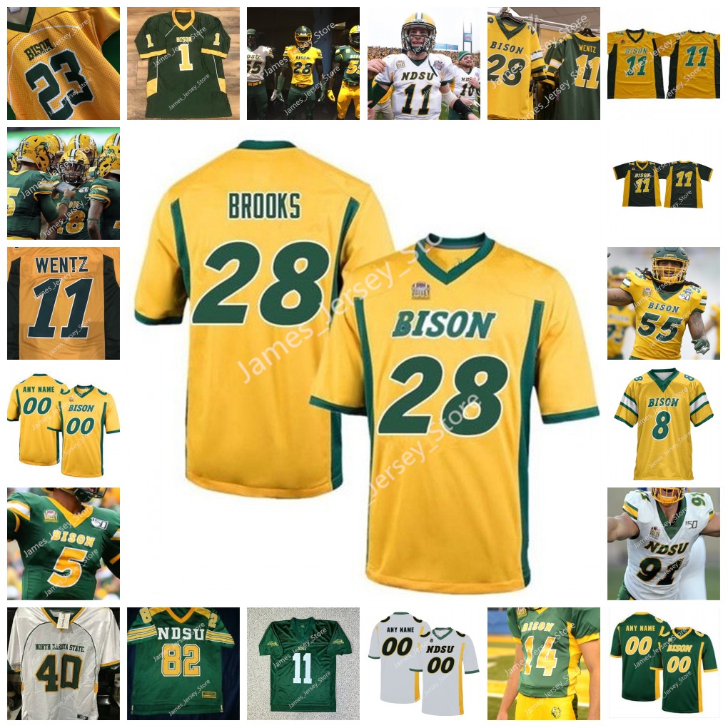 

2022 NCAA NDSU North Dakota State Bison Stitched Football Jersey 76 Hunter Poncius 77 Brandon Westberg 78 Jake Rock 80 Tyler Terhark 88 Andre Carrier 1 Britton Pascoe