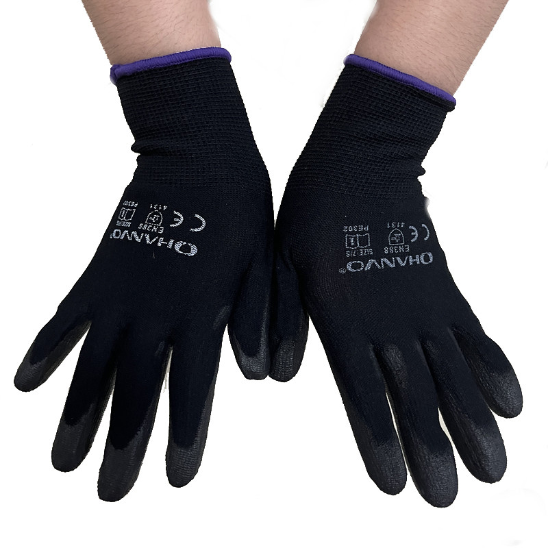 

Work Gloves PU Coated Nitrile Safety Glove PPE for Mechanic Working CE EN388 OEM