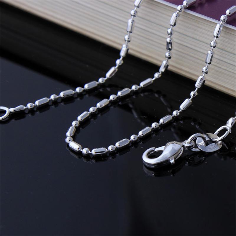 

Chains WalerV 5pc Plated Necklace Wholesale Fashion Jewelry Bamboo Long Chain 16-30INCH Men Women Thick 0.8mmChains