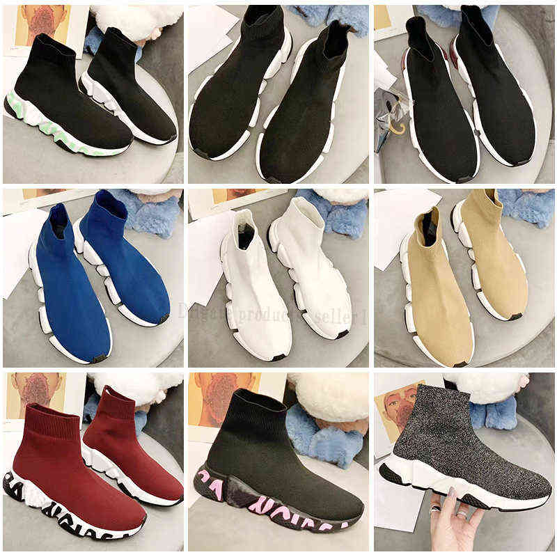 

Mens sock Casual shoes Platform womens Sneakers cushion speed trainer Triple Black White Classic with Lace jogging walking outdoor size 35-4, 11