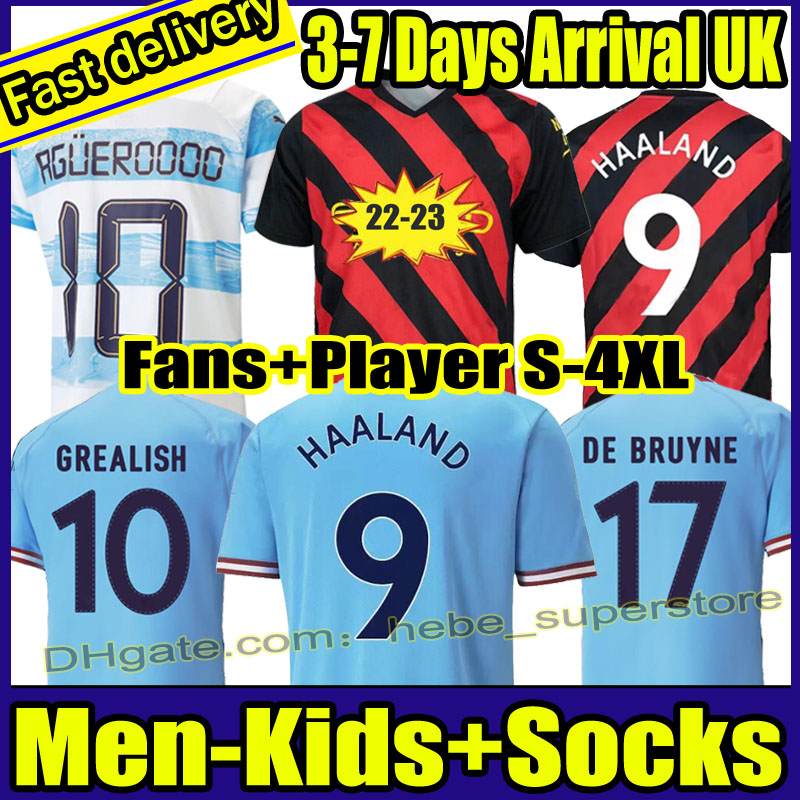 

S-4XL 2022 2023 DE BRUYNE 93 20 Anniversary HAALAND Soccer Jerseys FODEN GREALISH MAHREZ MANs cities football shirt BERNARDO PHILLIPS 22 23 Man kits Kids Equipment, 22-23 home-gj