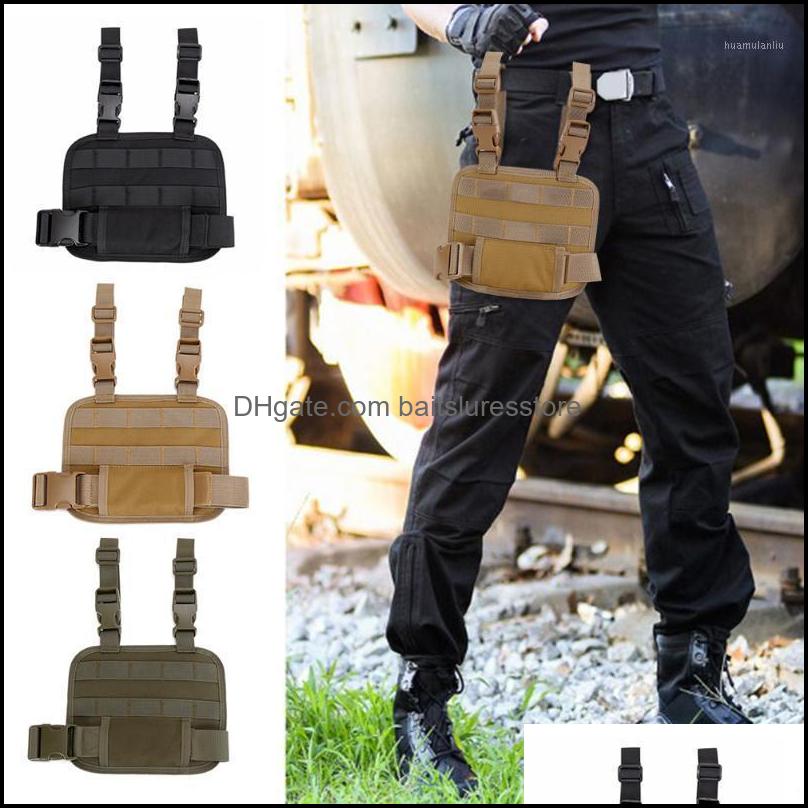 

Comfortable Drop Leg Molle Platform Waterproof Oxford Fabric Breathable Modar Thigh Magazine Mag Pouch Holster Rig Panel1 Delivery 2021 Outd, Black