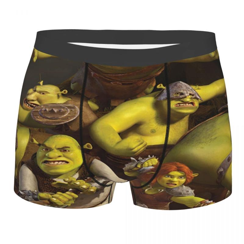 

Men' Shorts Men Boxer Panties Shrek Ogre Breathable Underwear Anime Male Funny UnderpantsMen, Black