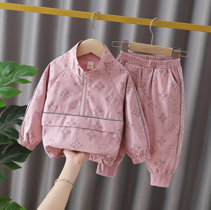 

Designer children clothes sets boys stripe straps long sleeve zipper outwear+loose pants 2pcs autumn kids sports casual outfits, Black