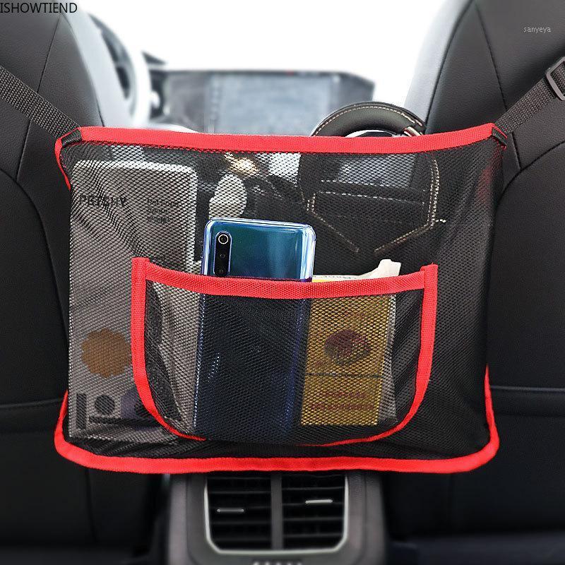 

Car Organizer Seat Compartment Storage Net Bag Back Storages Hanging Folding Automobiles Accessories Stowing Tidying Interior