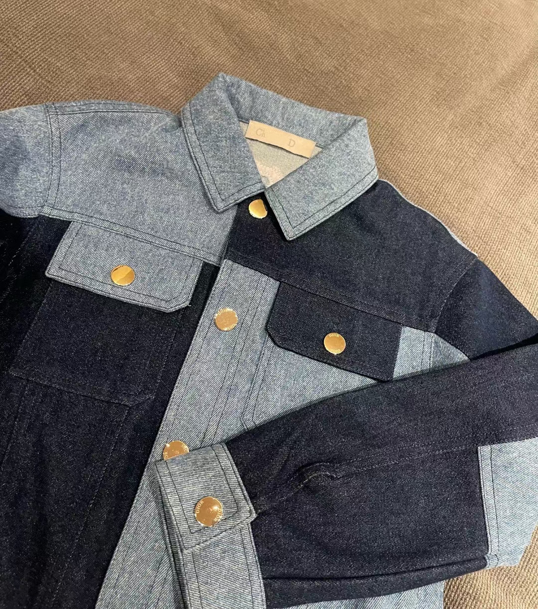 Boys Girls Jackets Baby Outwear baby clothes Denim Jacket Top Contrast Back Embroidery With Letters Long Sleeve Spring Autumn and Winter Size 100-image-787792178