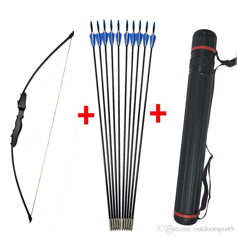 

40lbs Archery Recurve Takedown Bow Straight hunting bow archery With 6pcs Fiberglass Arrows Outdoor Hunting Shooting Accessories2537