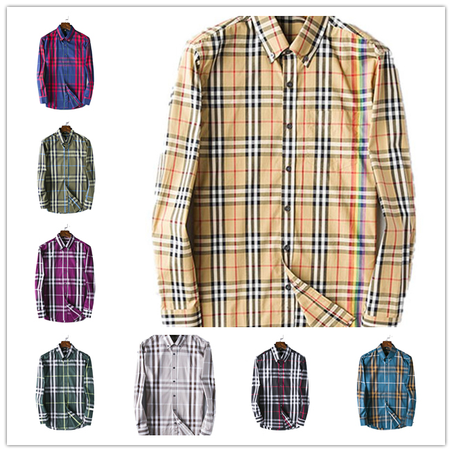 

Men's Casual Shirts Shoes Fashion Luxurys Designers Spring and autumn high quality business classic embroidery Fashions long Sleeve Shirt M-3XL#21, 88