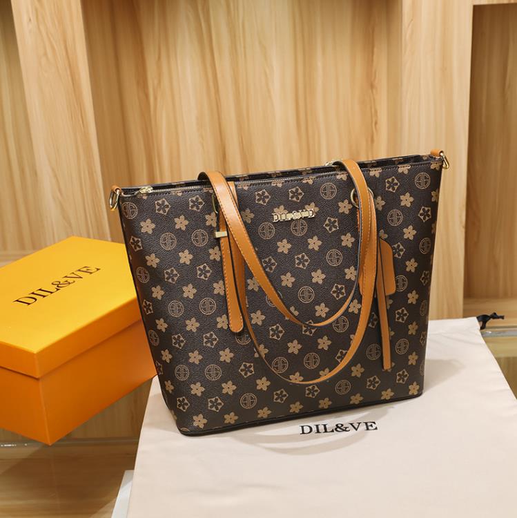 

Fashion Versatile Large Capacity Tote Bag Ladies Handbag Ladies Messenger Bags Trendy, Brown 1