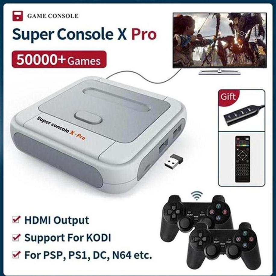 

Super PSP/PS1/N64/DC arcade game console Console X Pro S905X HDMI WiFi Output Mini TV Video Game Player For Dual system Built-in 5284E
