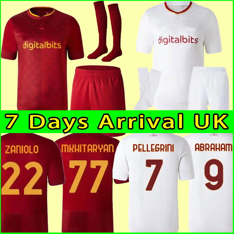 

22 23 DYBALA SOCCER JERSEYS ROMA Abraham 2022 2023 Wijnaldum Zaniolo FOOTBALL shirts men kids, Home