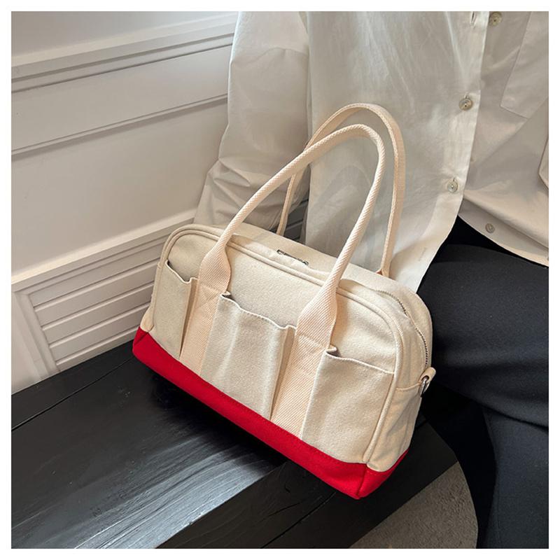 

Arrival Shoulder For Women Casual Canvas Crossbody Bag Purse Female Messenger Solid Color Handbag Totes, Black