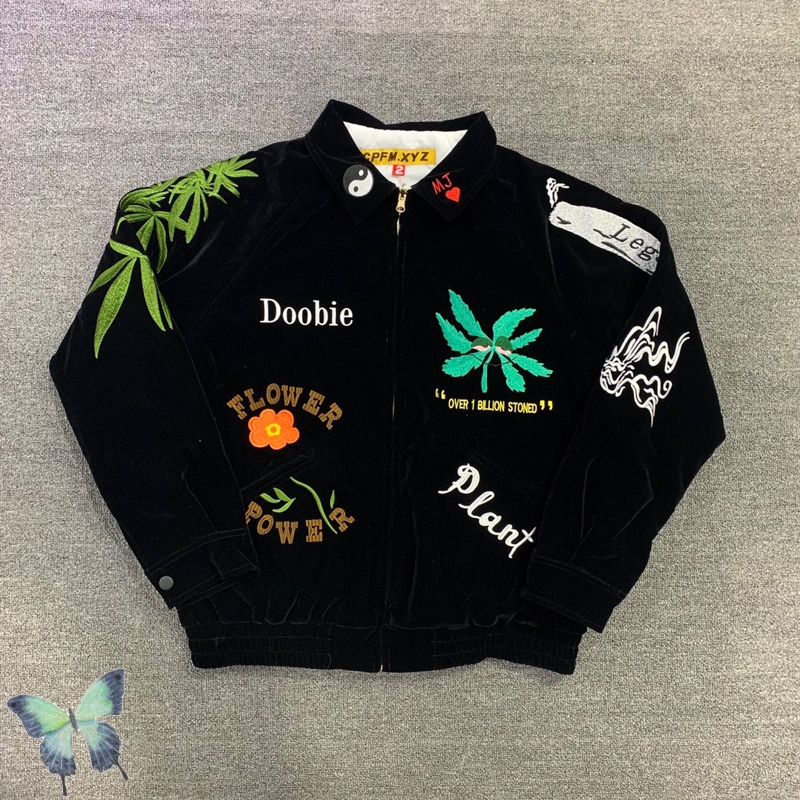 

Heavy Embroidery Jackets Men's plus size Outerwear & Coats Jacket, Black