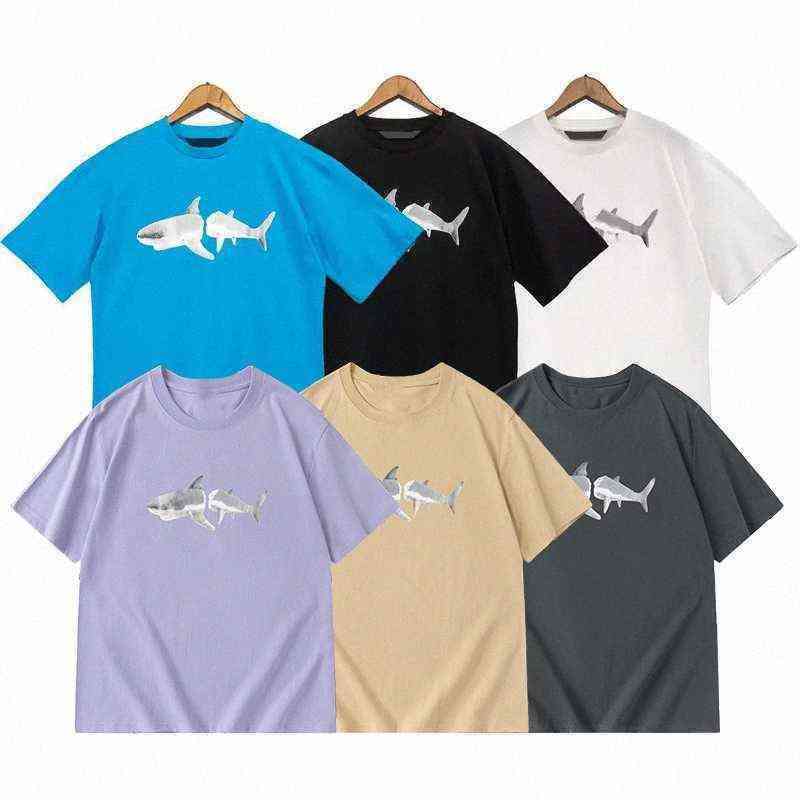

Shark Summer Sharks Designer Mens Palms t Shirt Tee Letter Print Casual Tees Womens Graffiti Clothing Spray Short Sleeve Tide7z1