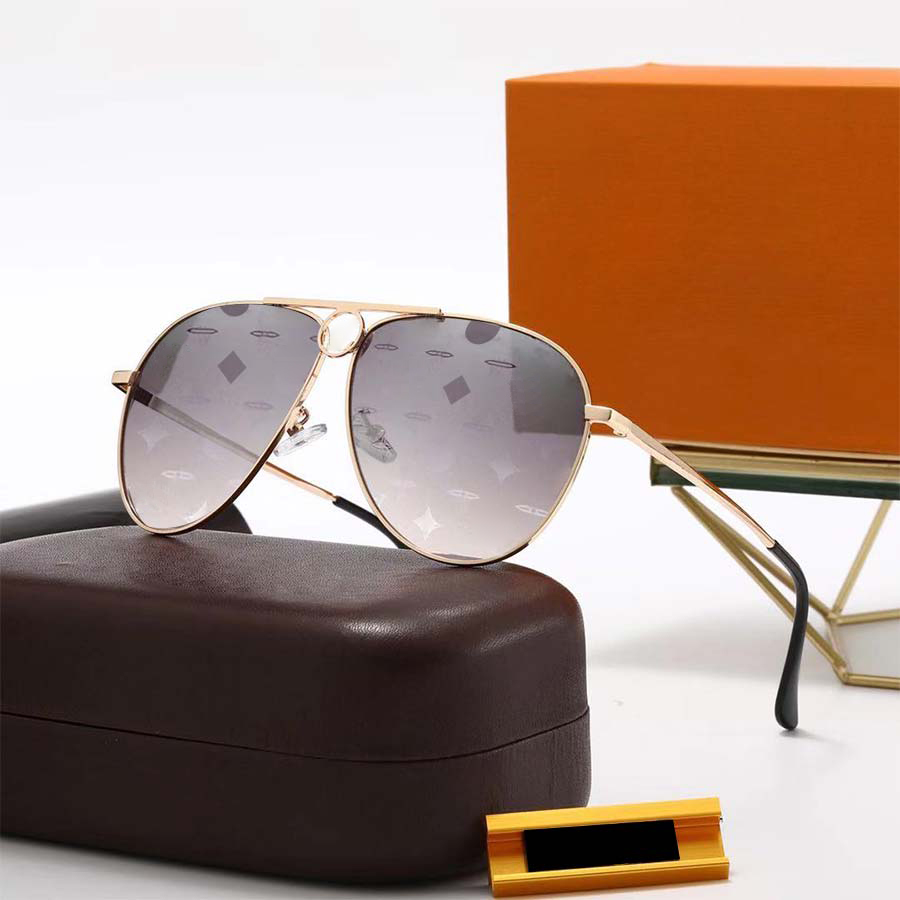 

Luxury Sunglasses Fashion Eyeglasses Metal Frame Vintage Shield Style Sun Glasses for Man Woman 8 Color Top Quality