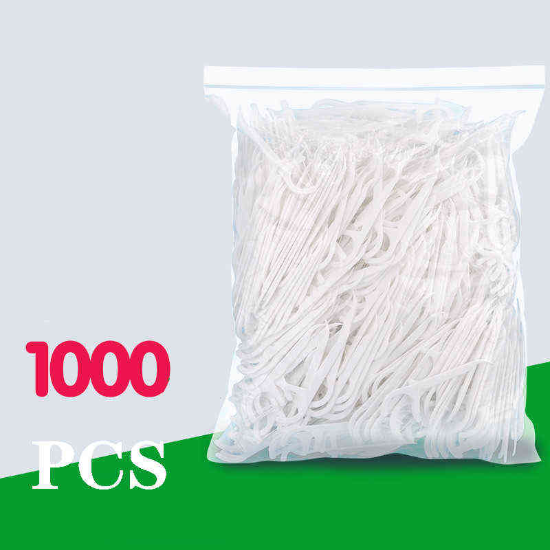 

On Sale 1000 Pcs Disposable Dental Flosser Interdental Brush Teeth Stick Toothpicks Floss Pick Oral Gum Teeth Cleaning Care Tool T220810