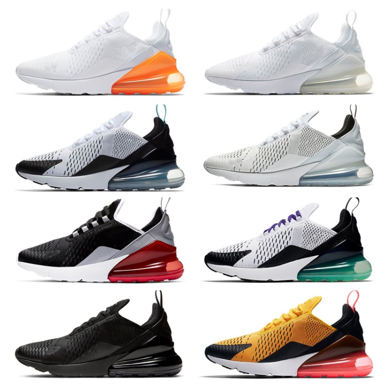 

270s men woman running shoes 270 Triple White Black Oreo Barely Rose Dusty Cactus Photo Blue University Gold Neon Green airs mens trainers womens sports sneakers 36-45, Bubble package bag