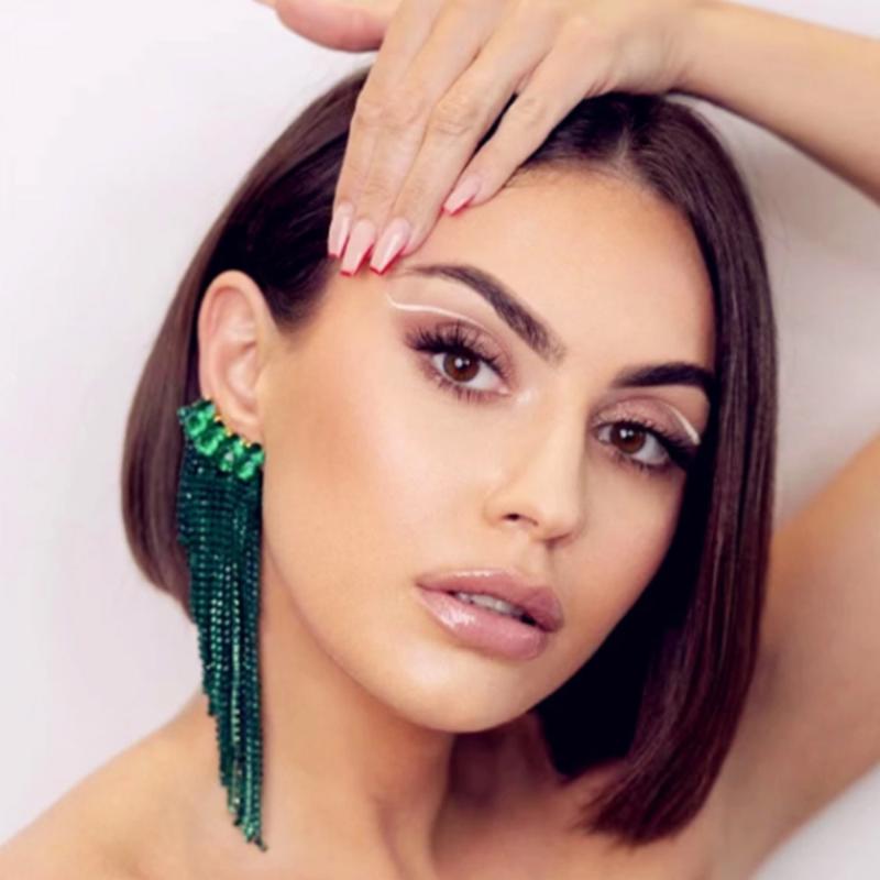 

Dangle & Chandelier Stonefans Bohemian Rhinestone Long Tassel Earrings For Women Fashion Crystal Drop Dangling Bridal Wedding JewelryDangle