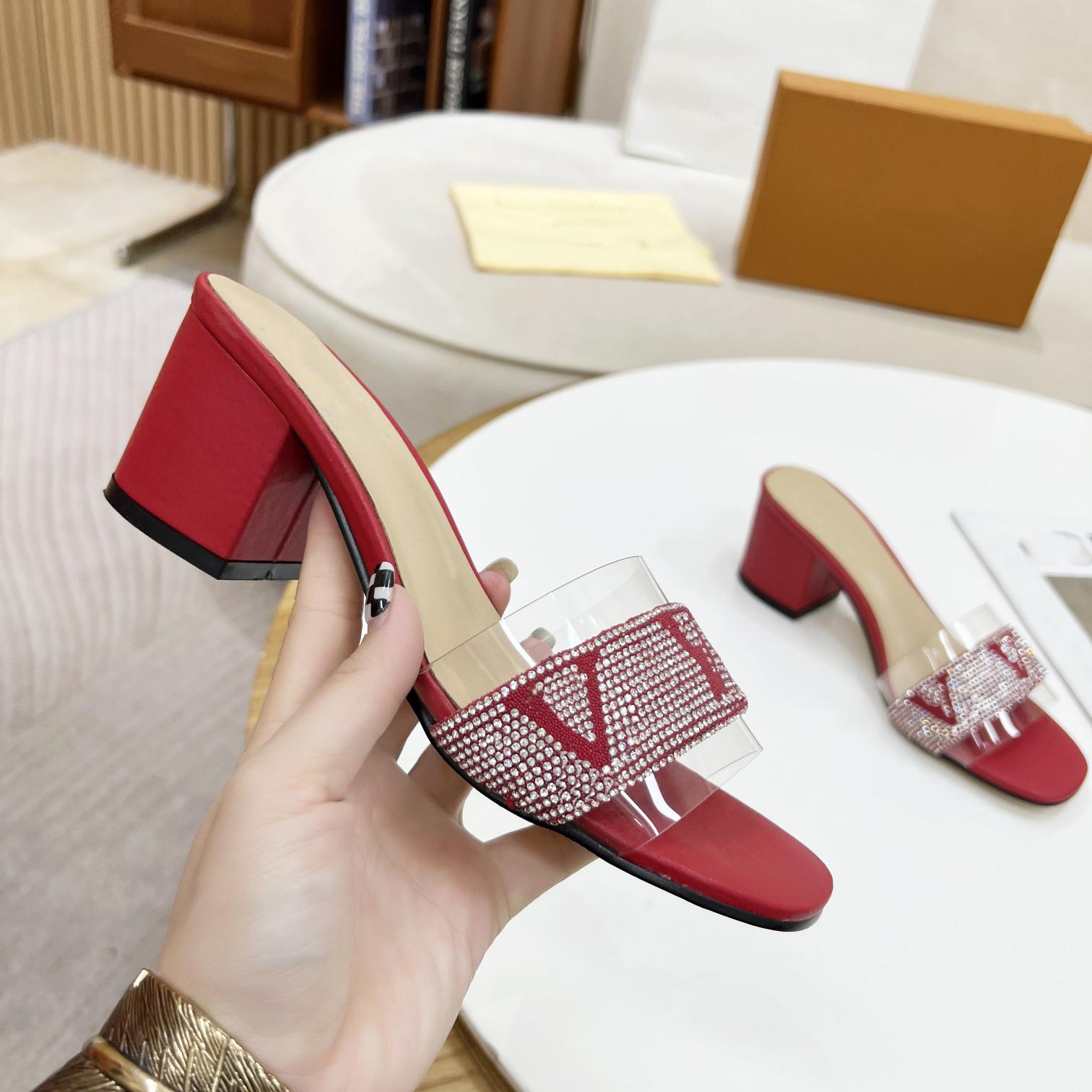 

High Quality Designer Women Sandals Shoes Heels Fashion Luxury Leather Louise''Viuton kOE, 12