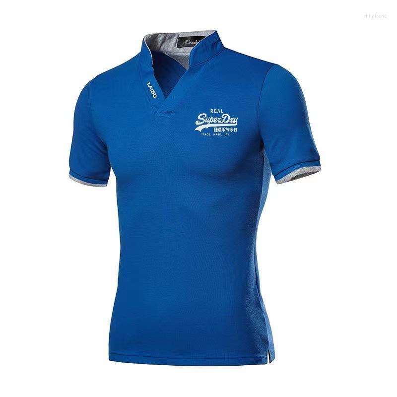 

Men's Polos Summer Brand Men's V-Neck Shirt Business Wear Luxury ShirtMen's Men'sMen's Mild22, 12