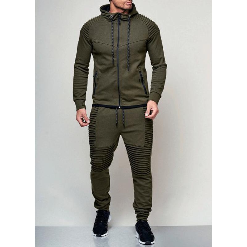 

Men's Tracksuits Collection Men's Fashion Hoodie Sportswear Clothes Jogging Homme Casual Tracksuit Running Sport Suits SMen's, Black