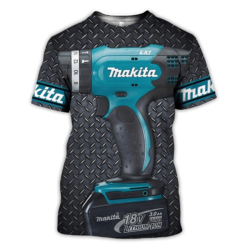 

Fashion Makitas Tools 3d Men s Shirts Summer Loose Short sleeved Casual Large Size Printed For Men 220719, Tta001