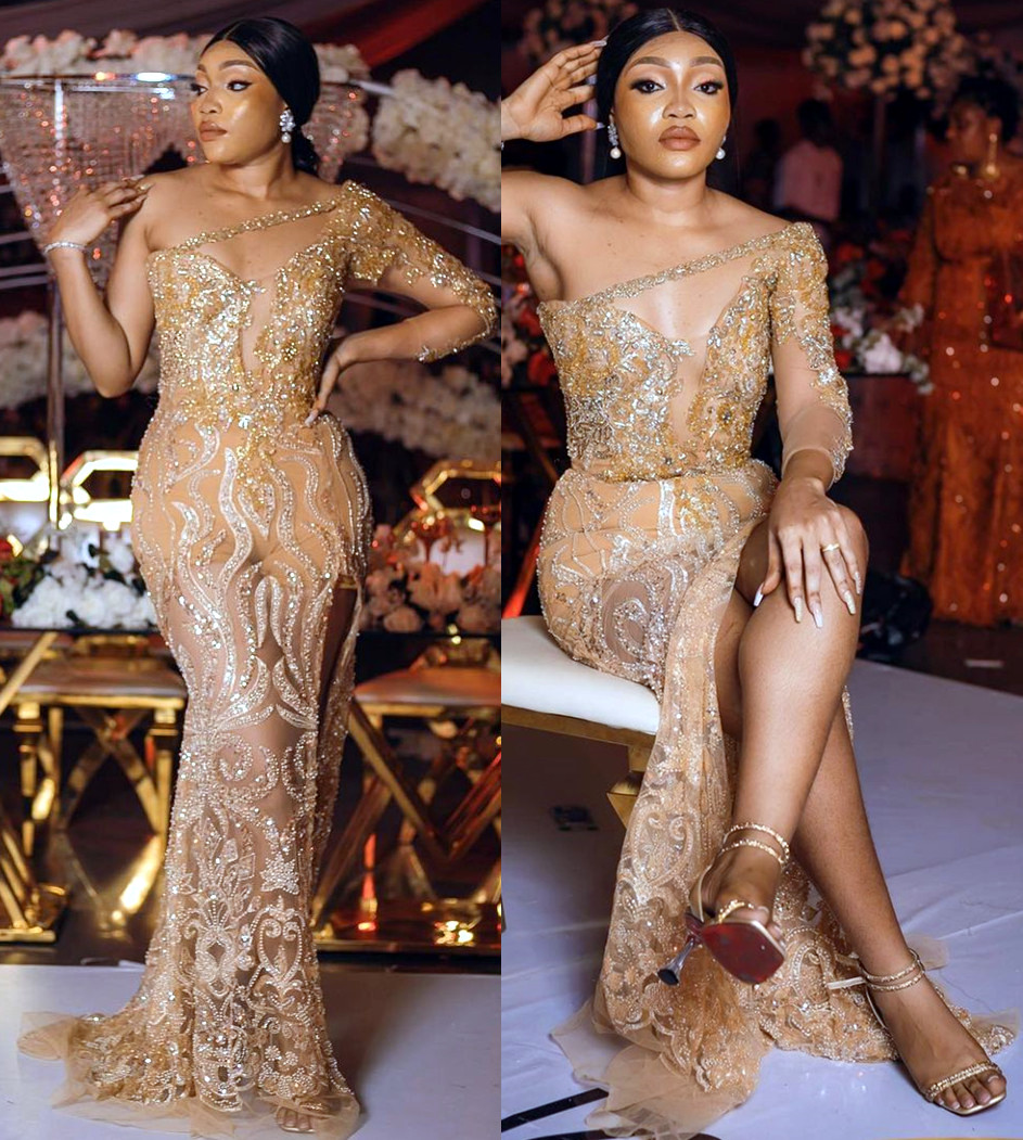 

2022 Plus Size Arabic Aso Ebi Gold Luxurious Mermaid Prom Dresses One Shoulder Sexy Evening Formal Party Seocond Reception Birthday Engagement Gowns Dress ZJ744, Pink