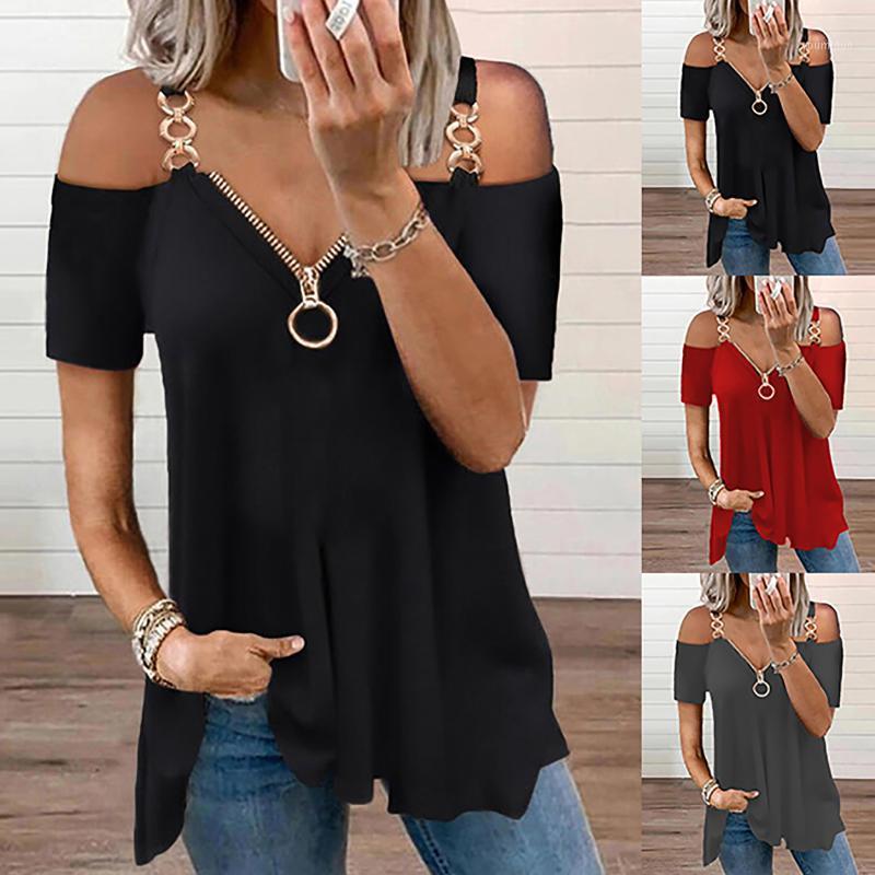 

Women's Blouses & Shirts Blouse 2022 Women Solid V-neck Tank Tops Short Sleeve Strapless Shirt Polluver Female Blusas Femme, Black
