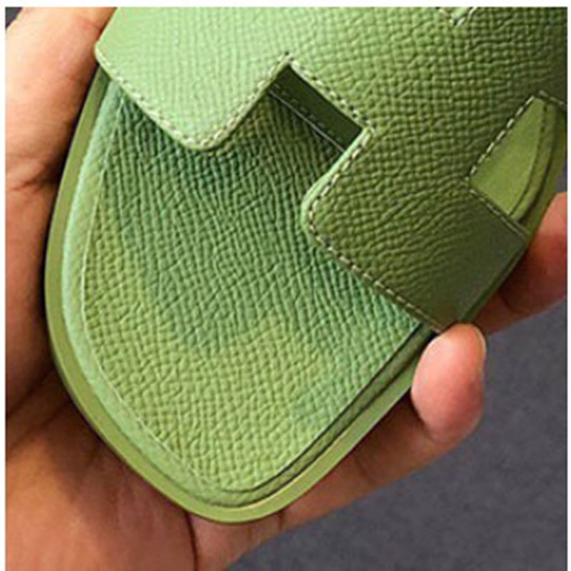 

H Womens Summer Sandals Beach Slide Slippers Crocodile Skin Leather Flip Flops Sexy Heels Ladies Sandali Fashion Designs Orange Scuffs Shoes asdawdasdaws