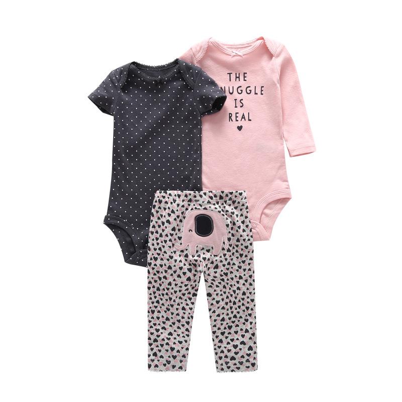 

Clothing Sets Born Baby Girl Clothes 2022 Spring Fall Fashion Long Sleeves & Short Bodysuits Pants 3 Pieces 3/6-24 MonthsClothing, 16