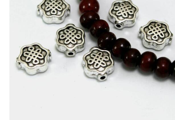 

Chinese knot beads Tibetan Silver Antique Loose Bead Spacer Connectors for DIY Jewelry Making bracelet s3wyw