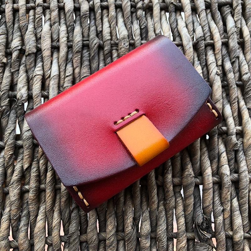 

Wallets Retro Handmade Leather Wallet Men With Card Holder And Coins Pocket Genuine Clutch BagWallets, Black