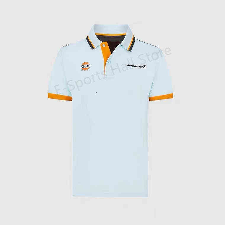 

New Mclaren Team F1 Racing Suit T-shirt 2021 Formula One Mclaren Gulf Oil Polo Shirt Mclaren Comfortable Breathable Short Sleeve