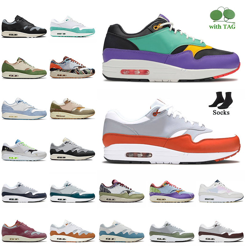 

Women Mens Max 1 OG Running Shoes Max1 LV8 Martian Sunrise Dark Teal Green Windbreaker Patta Waves 1s Sneakers Denim Olive Canvas 87 NH Treeline Premium Sports Shoe, D35 obsidian 36-45