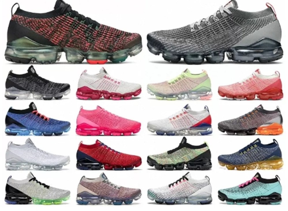 Nik Air Vapor Fly Max 3.0 Triple Black White Platinum Chaussures de course Knit 2.0 BE VRAI