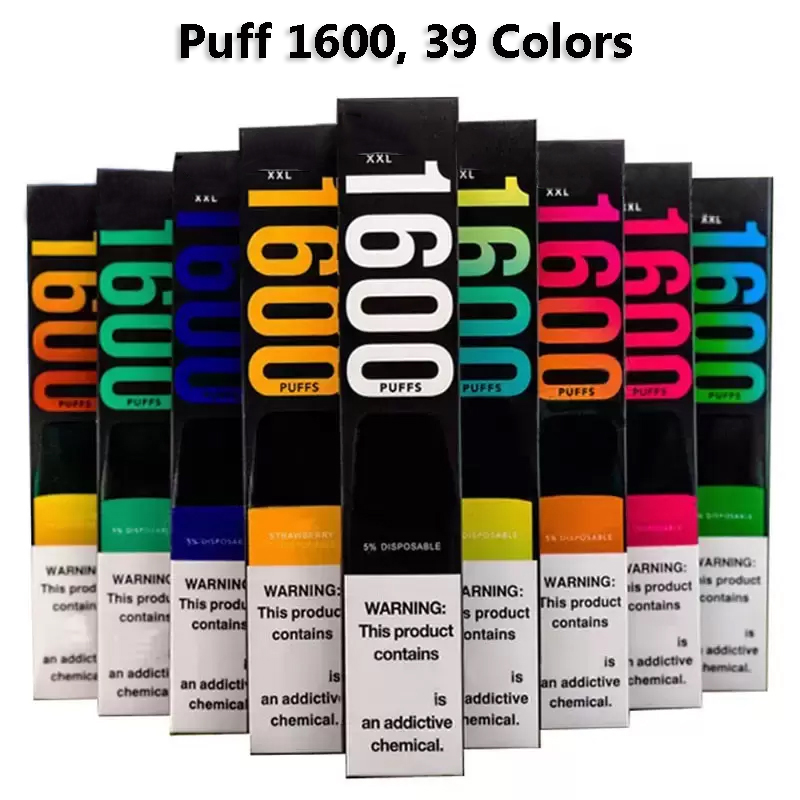 

Vape XXL E Cigarettes 1600 Puffs Disposable Vapes Stick Pen Electronic Cigarettes Kits 6.5ml Capacity Prefilled Pod 50mg 40 Colors In Stock