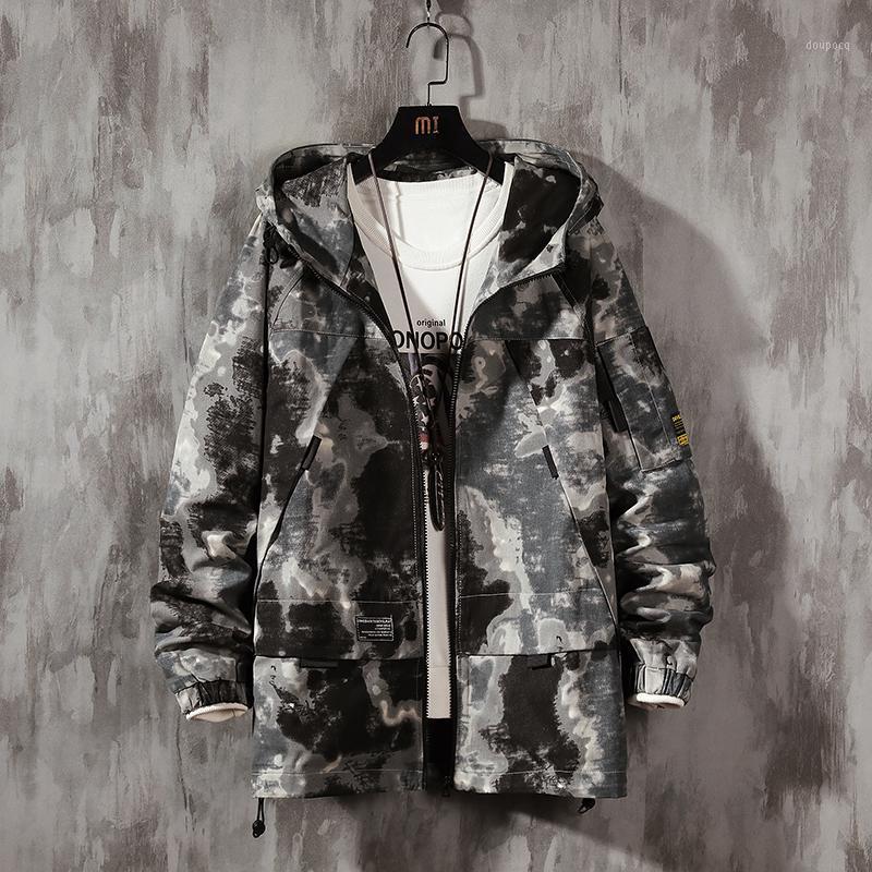 Gray Jacket For Men Style Overcoat Camouflage Spring Autumn Casual Streetwear Chaquetas Hombre Jackets BG50JK Men's