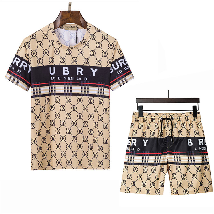 

2022 New Letters High Quality Designer Street Casual Men's Suit Summer Street wear hip hop pants size S-4XL suit, Gold