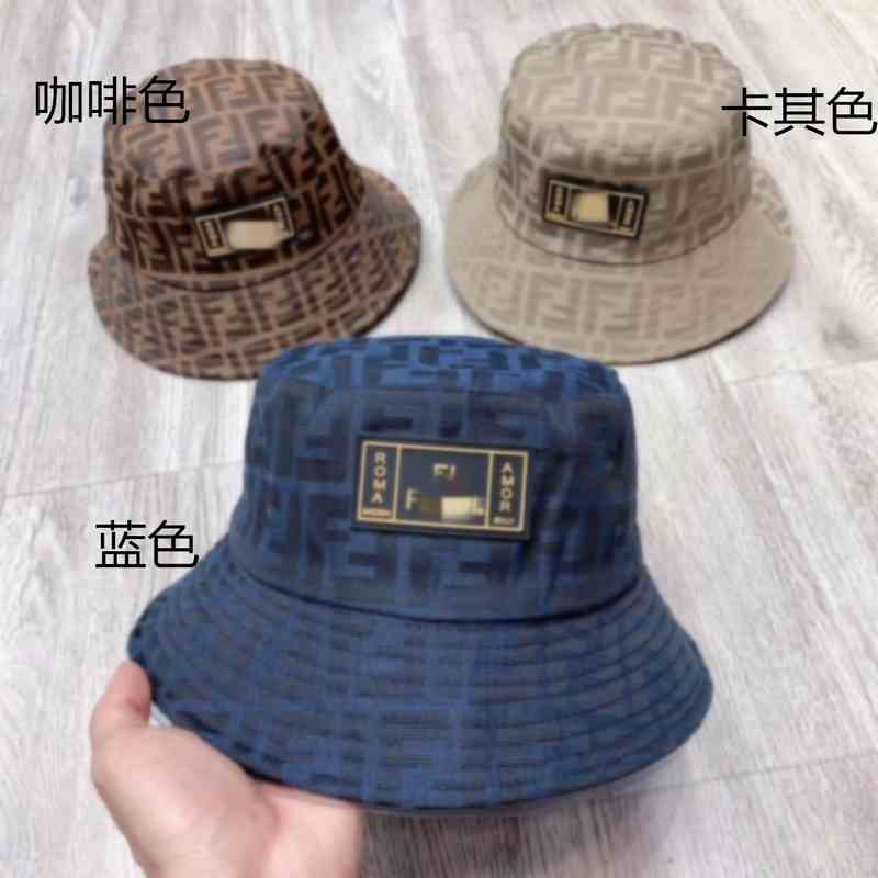 

Fd Family Old Flower Fisherman Classic Female Star Same Men's and Women's Leisure Fashion Double Ff Baseball Tide Basin Hat, Ff light board - coffee