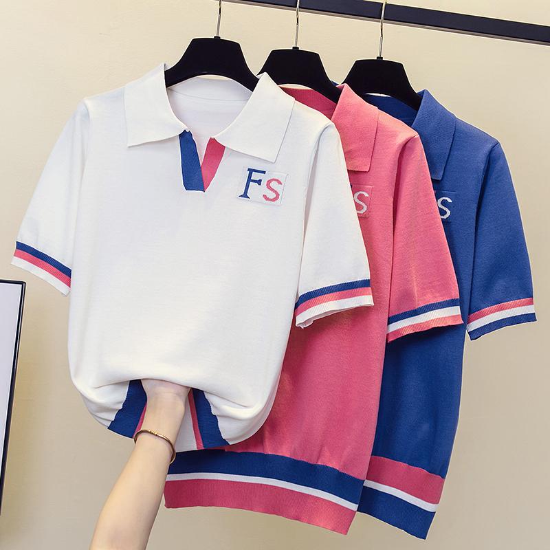 

Women's Sweaters Japanese Oversized Letter Print Women's Retro Loose Short-sleeved Pullover Couple Casual All-match SweatersWomen's, Pink