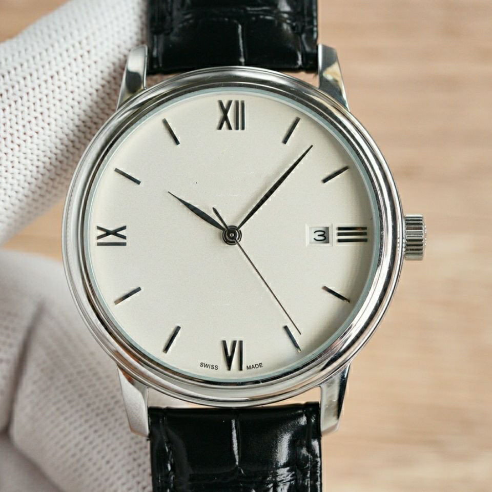 Mécanique montres de haute qualité Mens luxe 40 MM tout cadran travail montre-bracelet bracelet en cuir cas étanche designer montres de mode