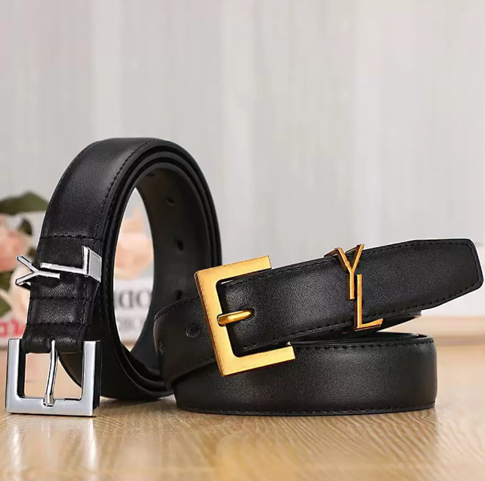 

luxurys deingers treall-match letter fine belt leisure fashion business casual with woman man retro decoration needle buckle belts accessories simple versatile go, Black