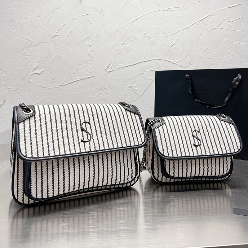 shoulder bag designer bag handbag Ladies crossbody Bags womens Fashion all-match classic chain Solid color striped pattern wallet handbags
