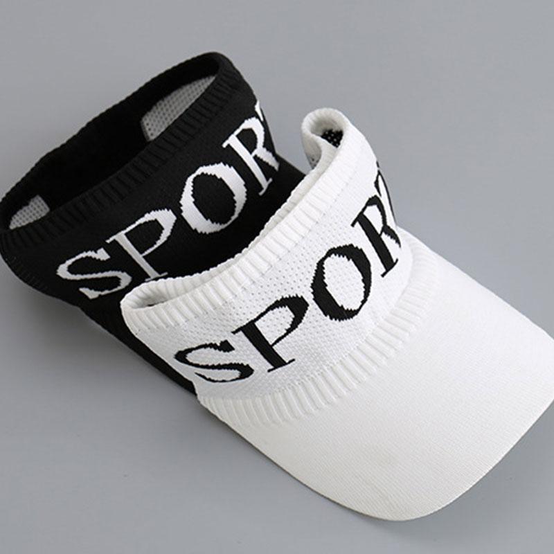 

Visors Women Ladies Summer Empty Top Beach Cap Solid Color Knitted Hat Large Wide Brim UV Protection Breathable Sun Visor 2022, As picture