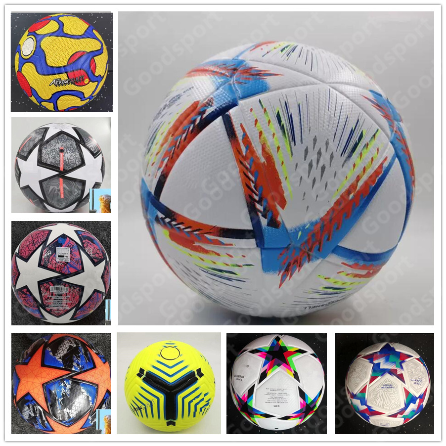 

Qatar World Cup 2022 soccer ball Size 5 PU high-grade nice match football European champions match liga premer Finals calcio futeball