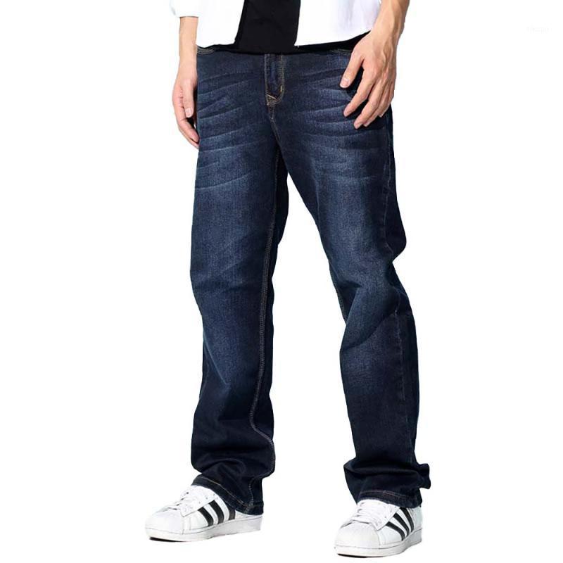 

Men's Jeans Spring Autumn Men Fashion Straight Loose Baggy Harem Denim Pants Casual Cotton Trousers Blue Plus Size -48, Deep blue